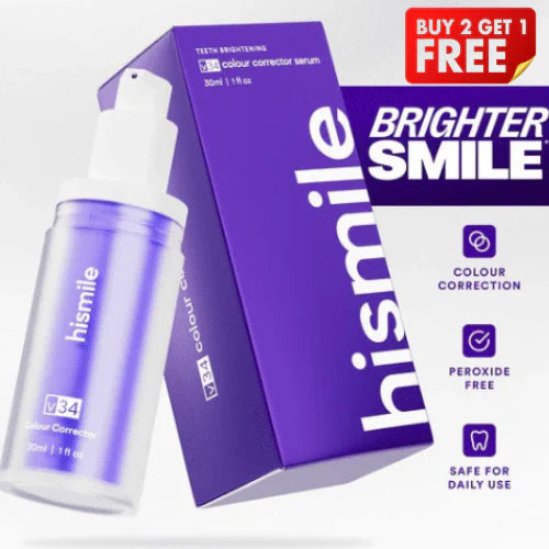 HiSmile V34 Teeth Whitening Serum | Colour Corrector | Stain Remover (Original)