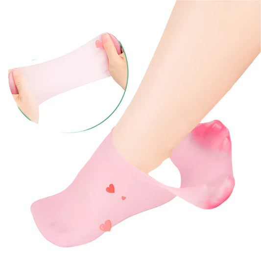 Silicone Gel Heel Socks – Moisturizing Cracked Heel Repair Socks | Unisex Soft Foot Care (1 Pair)